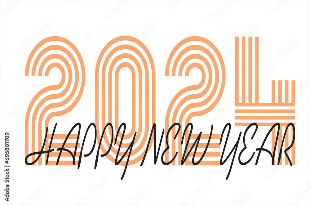 2024 Happy New Year banner on white background. Background for Banners, Posters or Calendar. 2024 Happy New Year banner on white background. Background for Banners, Posters or Calendar.