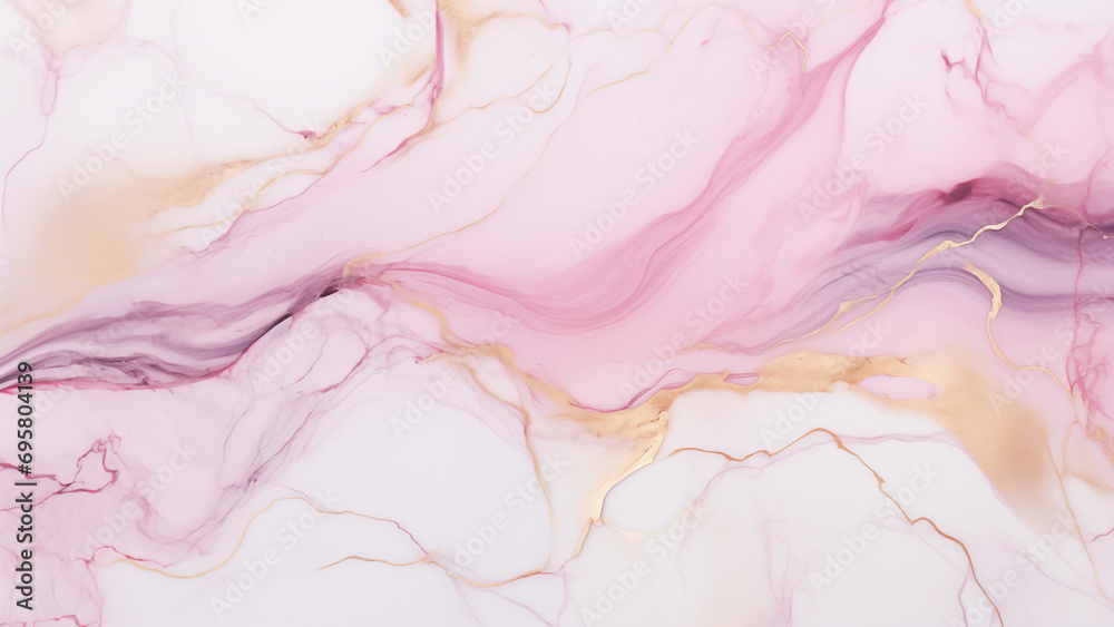 Luxurious Detail: A Realistic Texture of White and Pink Marble