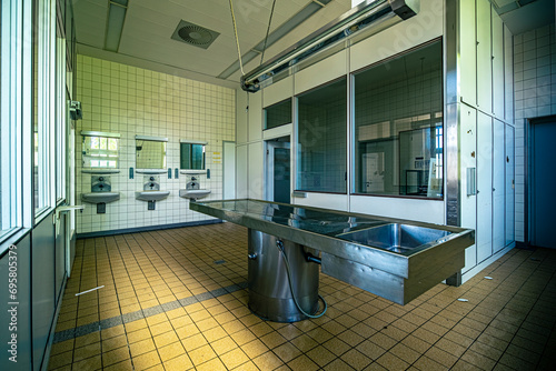 Photos The abandoned pathology with morgue and auditorium.