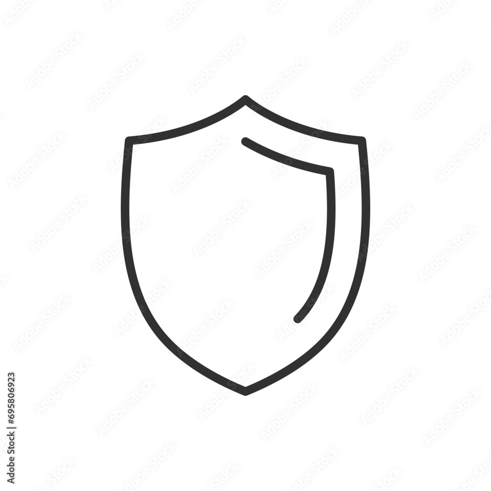 Shield, linear icon. Line with editable stroke