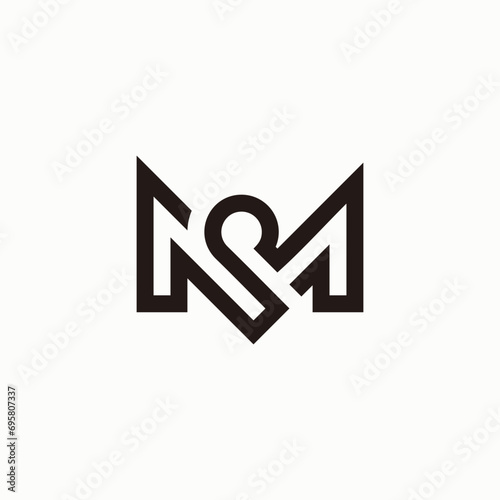 Modern, simple, unique and stylish M letter logo