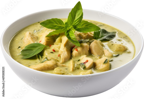 green curry isolated on transparent background