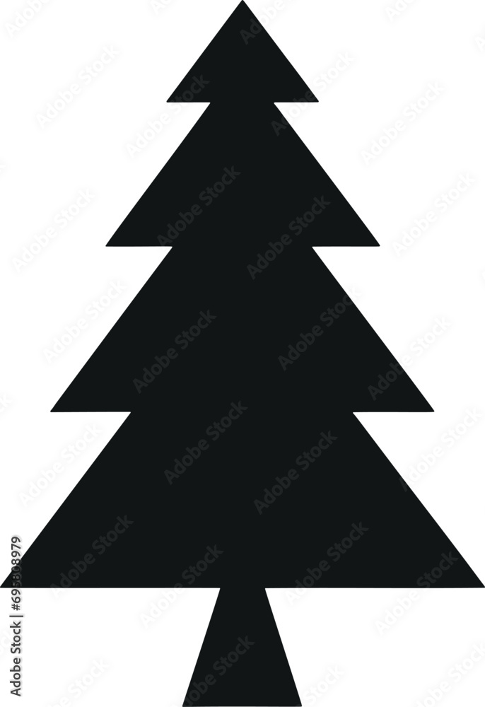 Simple and Elegant Christmas Tree Vector Illustration for the Perfect Holiday Design Simple and Elegant Christmas Tree Vector Illustration for the Perfect Holiday Design