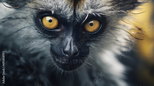 Expressive Lemur Eyes Wildlife Close-Up Photography © HappyKris