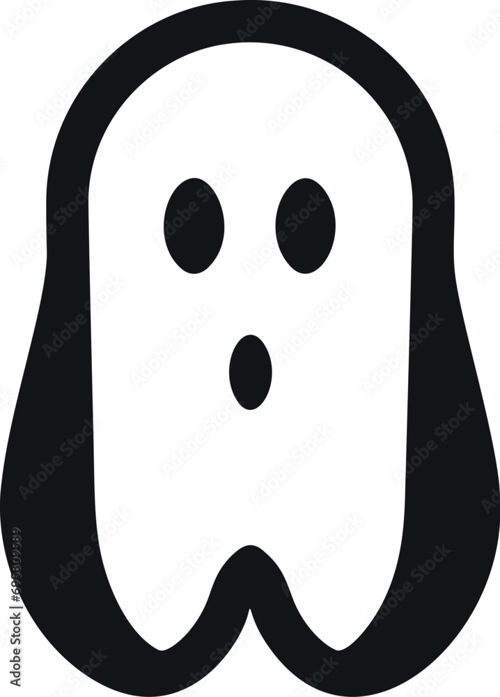 Sleek Minimalistic Ghost Vector Glyph Flat Art for All Your Design Needs Sleek Minimalistic Ghost Vector Glyph Flat Art for All Your Design Needs