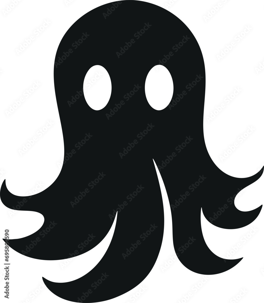 Ethereal Elegance: Minimalistic Ghost Vector Design for Sale Ethereal Elegance: Minimalistic Ghost Vector Design for Sale