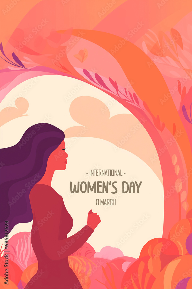 Women's Day March 8. Concept of female empowerment and commemorative art. Celebrating together and promoting gender equality, awareness and women's rights campaign. Women's Day March 8. Concept of female empowerment and commemorative art. Celebrating together and promoting gender equality, awareness and women's rights campaign.