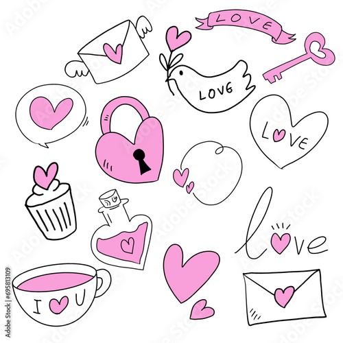 The love for Valentine's Day drawing image