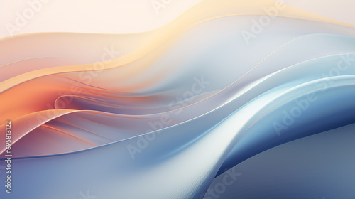 beautiful abstract background with smooth lines and with a smooth transition of gentle blue red and pink colors