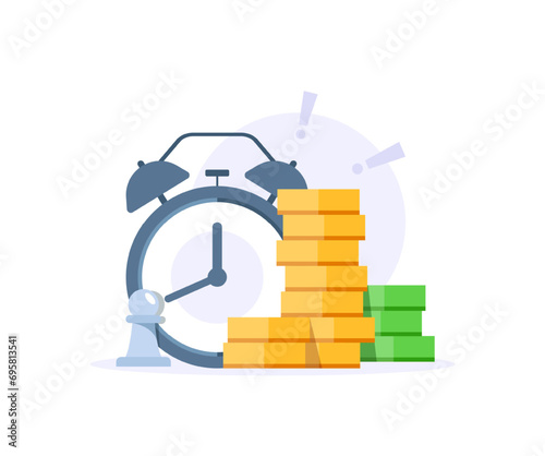 Fast cash loan, financial supply, banking service, instant money transfer, payment fee, vector line icon