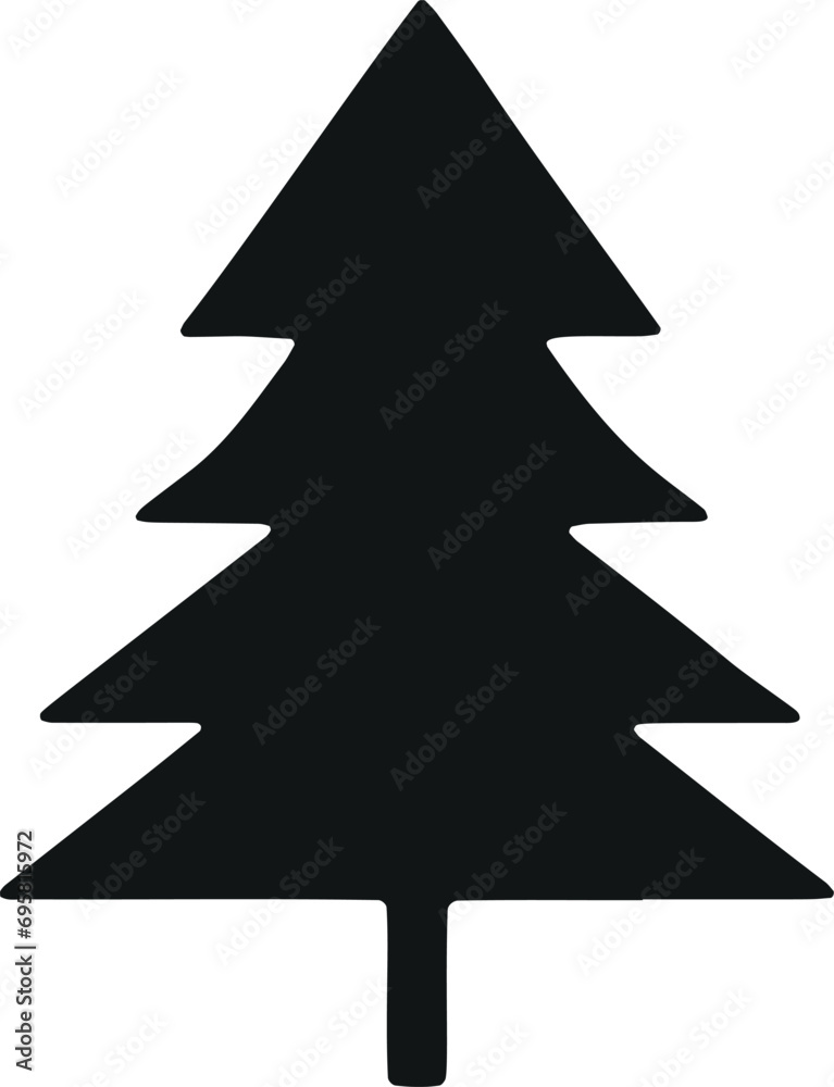 Stylish and Chic Minimalistic Christmas Trees in Vector Glyph Design Stylish and Chic Minimalistic Christmas Trees in Vector Glyph Design
