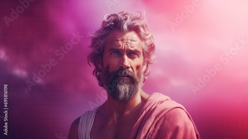 Odysseus Pastel Light Purple And Light Crimson Background