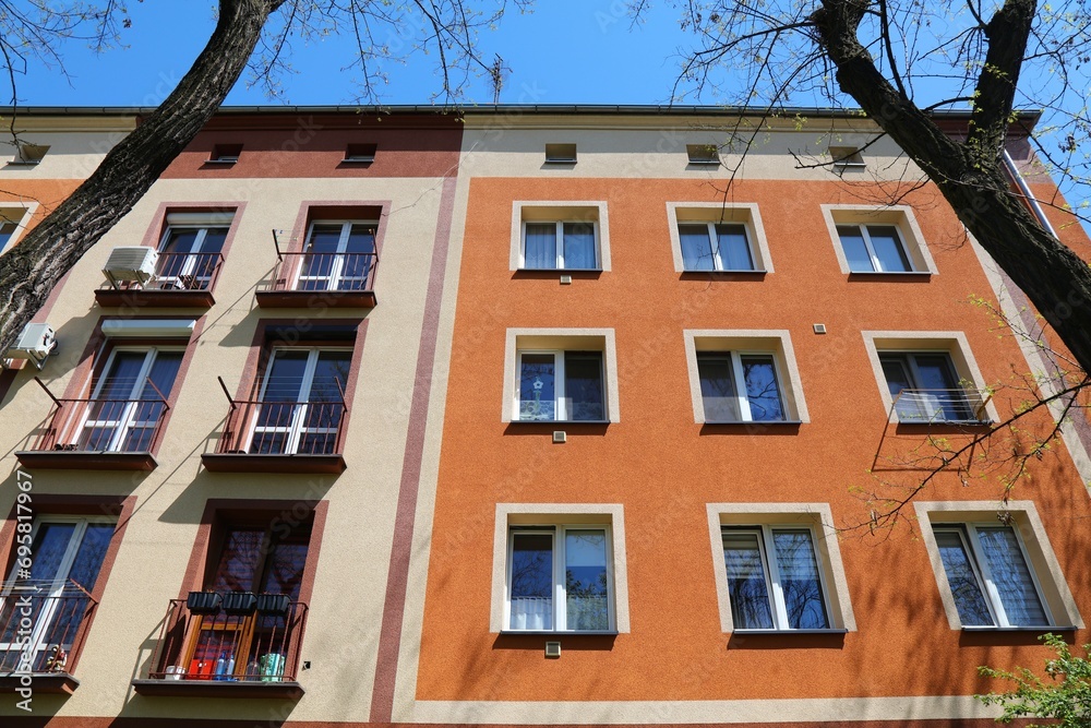 Fototapeta premium Regular apartment building in Poland