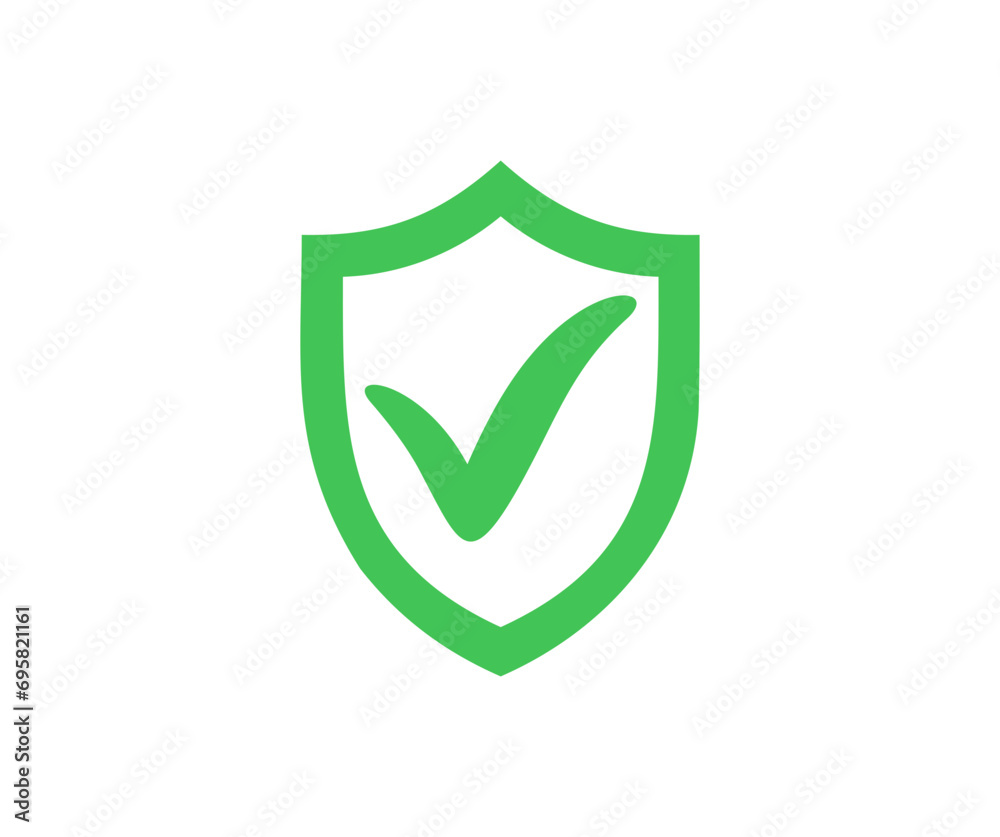 Shield icon. Shield with a checkmark logo design. Protection icon concept. Protection approve sign green vector design and illustration.
Shield icon. Shield with a checkmark logo design. Protection icon concept. Protection approve sign green vector design and illustration.