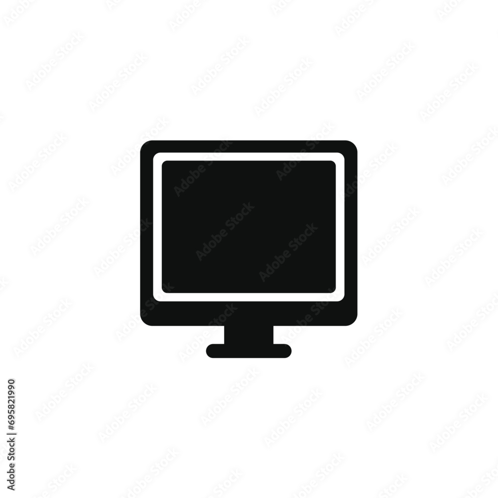 Monitor icon isolated on transparent background Monitor icon isolated on transparent background