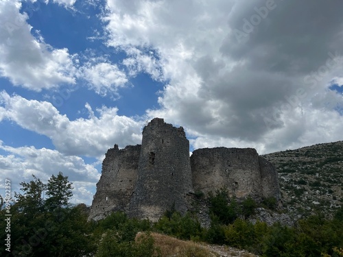 Old Glavas fortress at Dinara mountain in Croatia photo