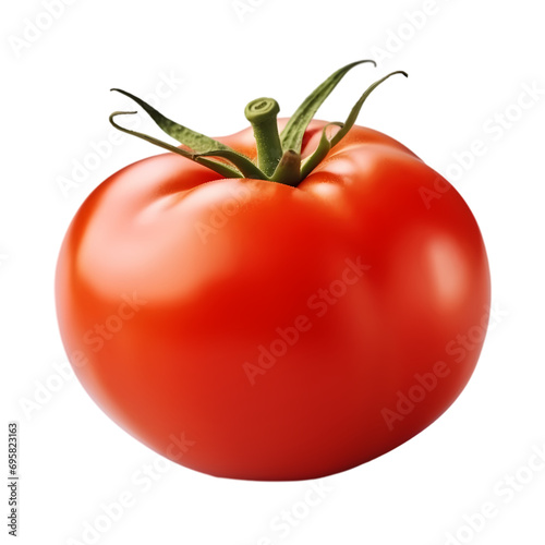Red tomato isolated on transparent background