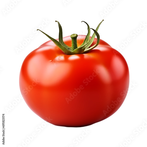 Red tomato isolated on transparent background