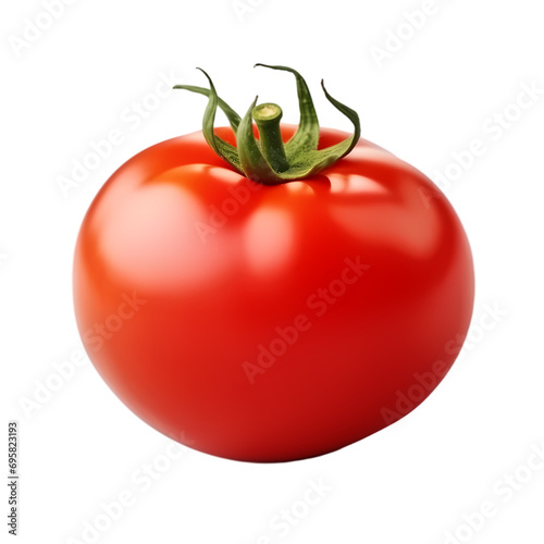 Red tomato isolated on transparent background