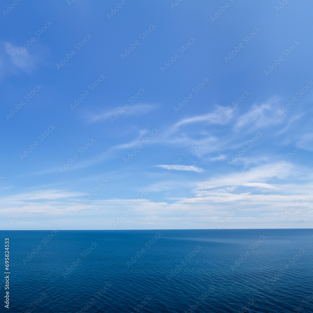 blue sky and ocean