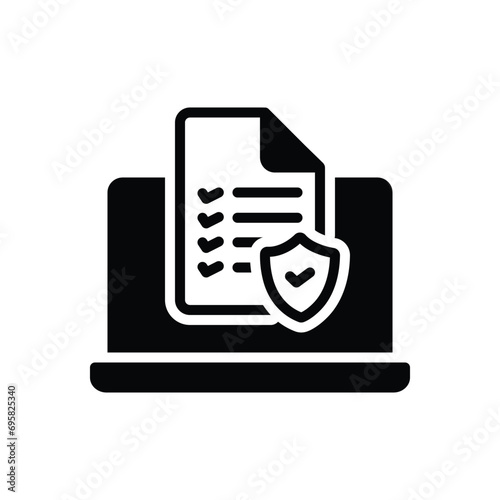 Black solid icon for policies