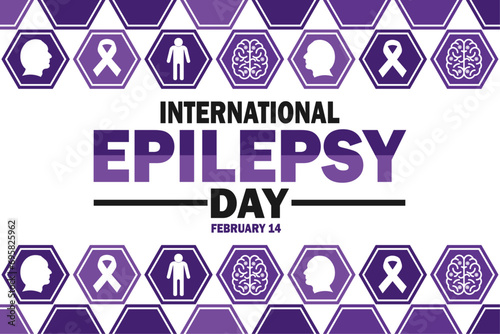 International Epilepsy Day Vector illustration. February 14. Suitable for greeting card, poster and banner.