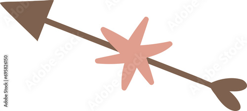 Arrow with cute star element