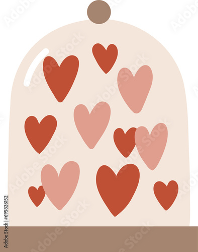 Bottle with hearts