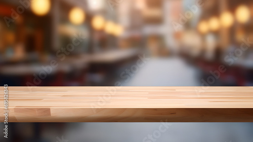Creative mock concept. Empty wooden table © Little