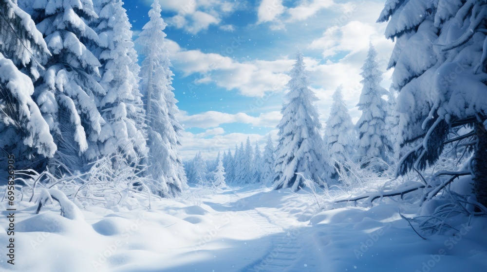 Serene Winter Forest