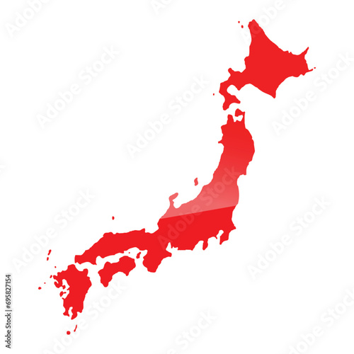 Map of Japan in high resolution. Detailed vector illustration.
