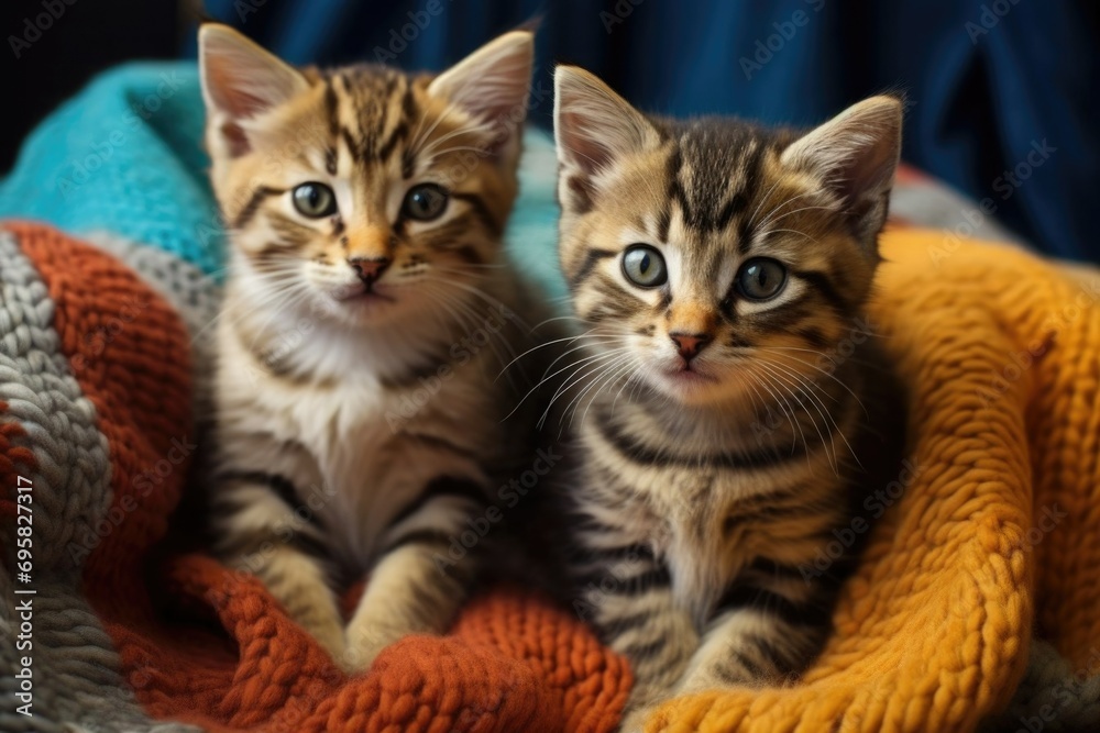 Cute striped kittens