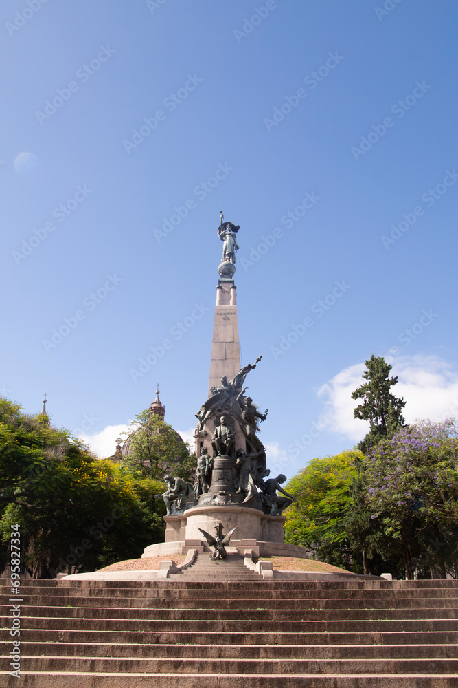 Porto ALegre, Rio Grande do Sul, Brazil -November 25, 2023: the center of Matriz Square or Praca da Matriz, Porto Alegre, Rio Grande do Sul, Brazil