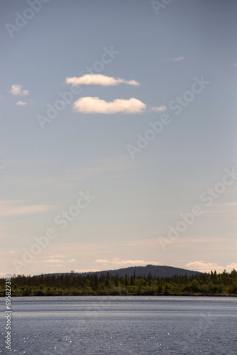 View over the lake in northern Finland