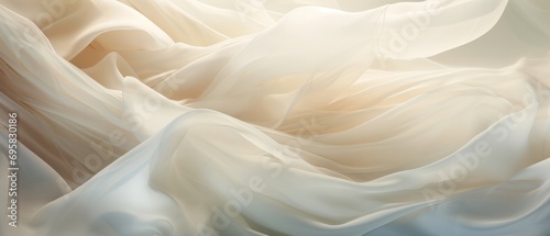 Flowing White Fabric: Airy and Light