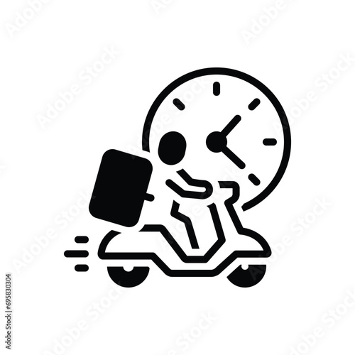 Black solid icon for last mile delivery