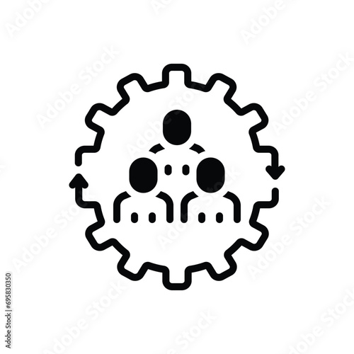 Black solid icon for management