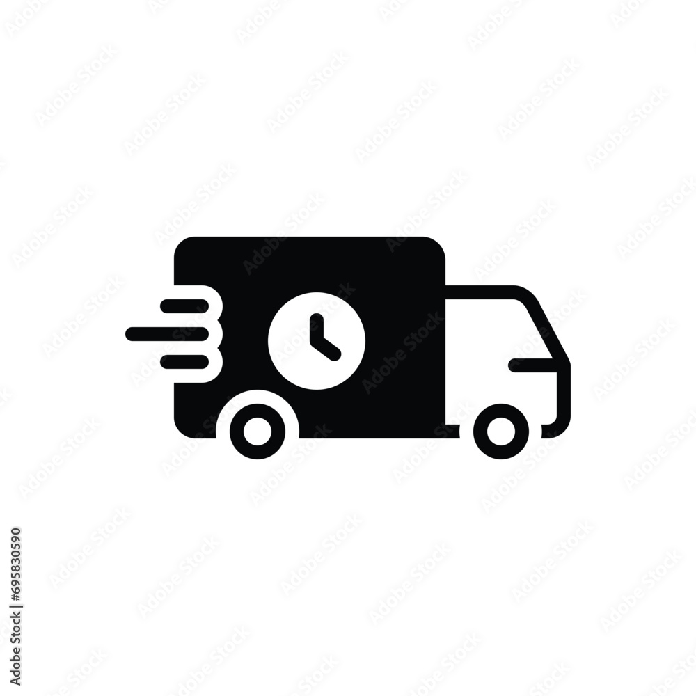 Black solid icon for shipping Black solid icon for shipping