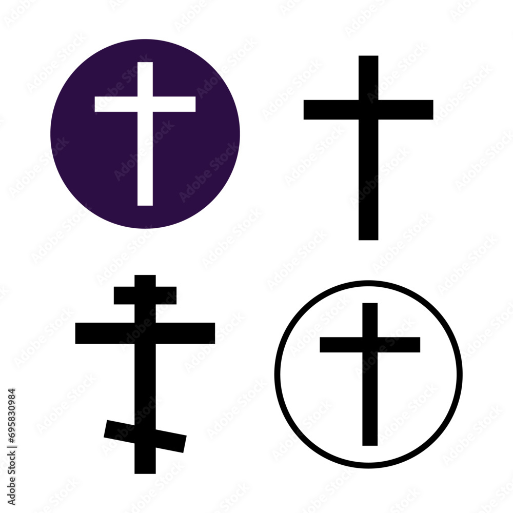 icon vectors symbols of Christian religion