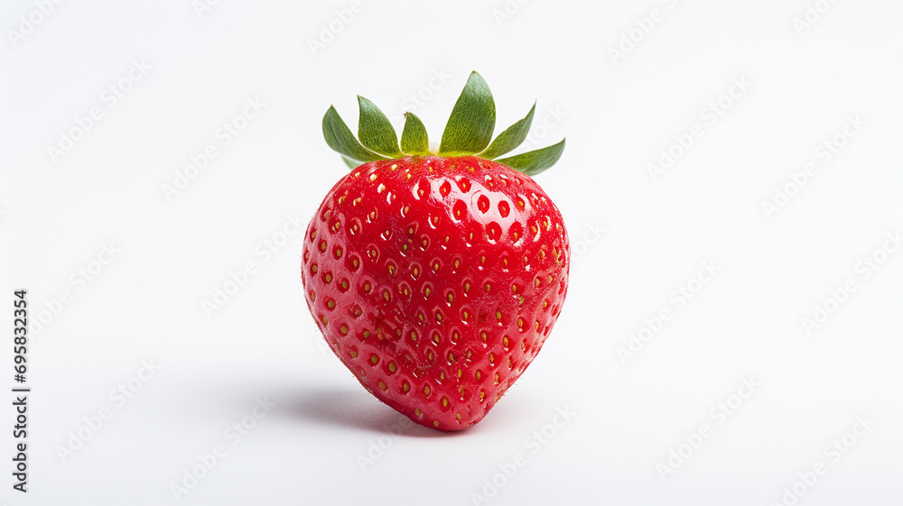 a single strawberry on white background a single strawberry on white background