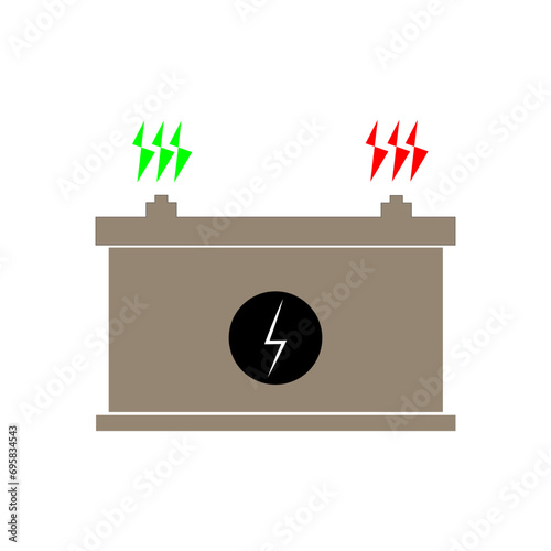vectors icons illustration car battery