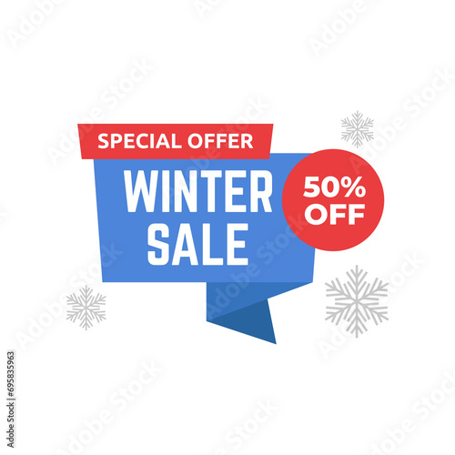 Winter special sale unit. Winter special sale and offer banner