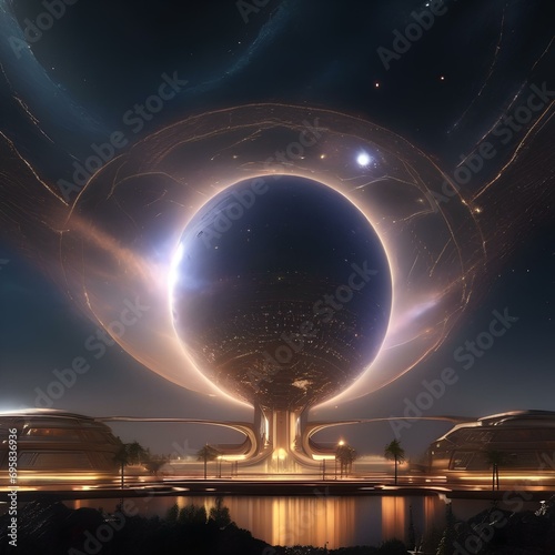 A civilization harnessing the energy of a binary star system to power their technology2