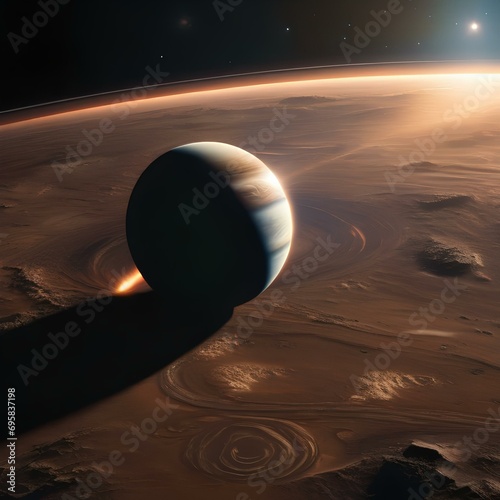 A planetary system engineered to replicate the cycle of life, with artificial day and night cycles1