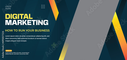 Trendy and creative banner design