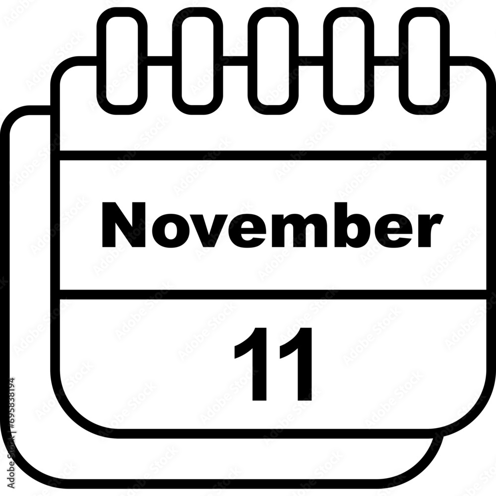 November Calendar Icon