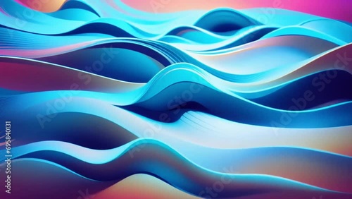Calming rhythm liquid abstract waves background with gradient color.