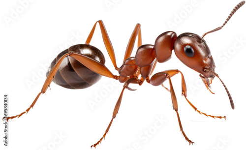 Ant isolated on white background.