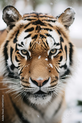 Tiger in snow