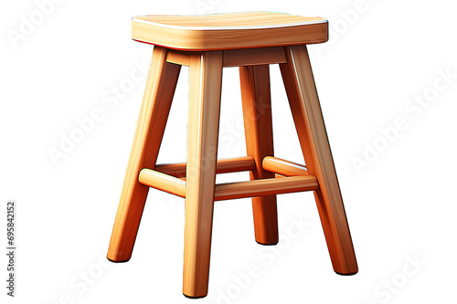 Single chair wood isolated on PNG Background  Generative Ai.